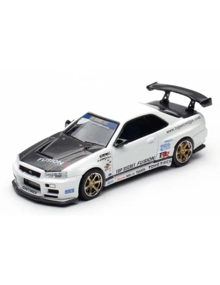1:64 Top Secret Nissan GT-R R34 bianco IN64-R34TS-WHI INNO MODELS