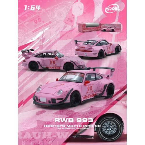 1:64 Porsche RWB 993 n98 Hooters Matte Pink MM64-RWB993-007 MODEL MODEL