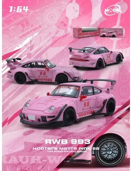 1:64 Porsche RWB 993 n98 Hooters Matte Pink MM64-RWB993-007 MODEL MODEL