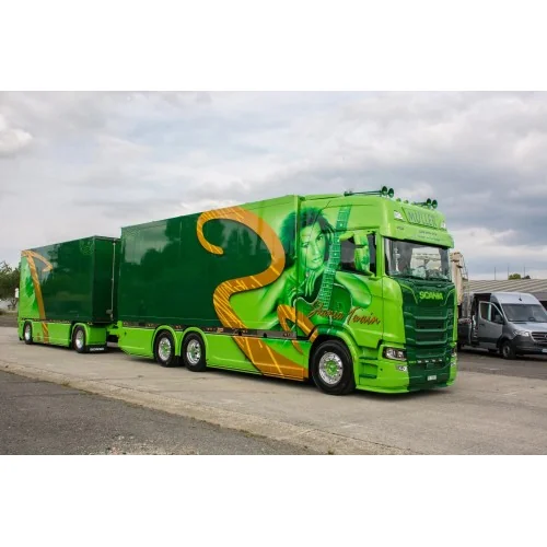 1/50 Müller - Shania Twain Scania Next Gen 590S-V8 Highline con rimorchio 2 assi TEKNO 90376 TEKNO