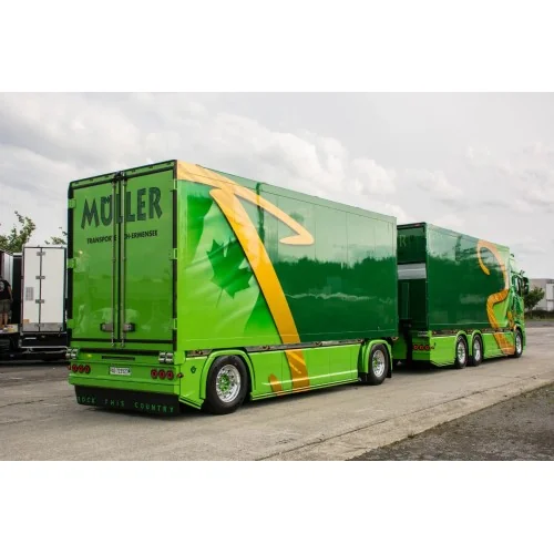 1/50 Müller - Shania Twain Scania Next Gen 590S-V8 Highline con rimorchio 2 assi TEKNO 90376 TEKNO