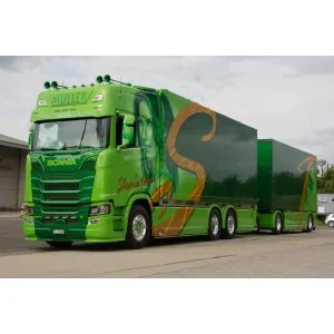 1/50 Müller - Shania Twain Scania Next Gen 590S-V8 Highline con rimorchio 2 assi TEKNO 90376 TEKNO