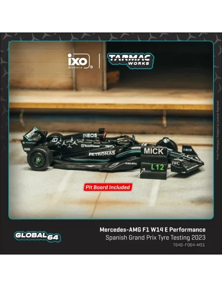 1:64 Mercedes-AMG F1 W14 E Performance Spanish test 2023 Mick Schumacher T64G-F064-MS1 TARMAC WORKS