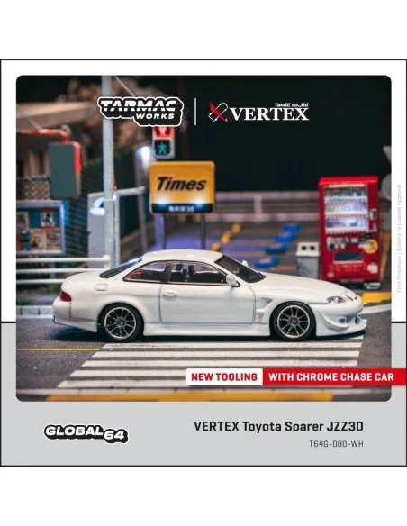 1/64 VERTEX TOYOTA SOARER JZZ30 BIANCO T64G-080-WH TARMAC WORKS