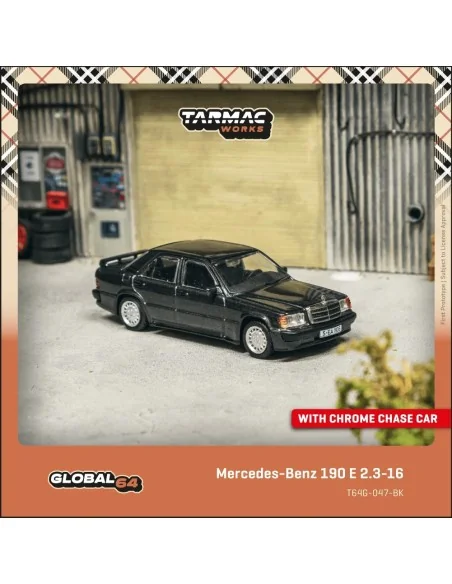 1/64 Mercedes-Benz 190 E 2.3-16 Blu-Nero Metallizzato T64G-047-BK TARMAC WORKS