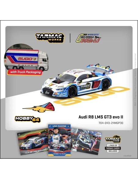 1/64 AUDI R8 LMS GT3 EVO II N30 MACAO GT CUP 2024 + TRUCK T64-043-24MGP30 TARMAC WORKS