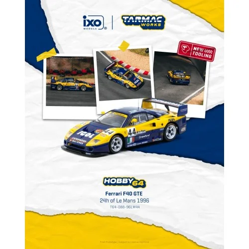 1/64 Ferrari F40 GTE 24h di Le Mans 1996 T64-088-96LM44 TARMAC WORKS