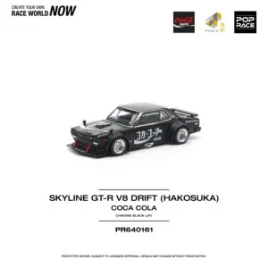 1/64 Nissan Skyline GT-R Drift (Hakosuka) Coca Cola Zero Jp Nero Cromato PR640161 POP RACE