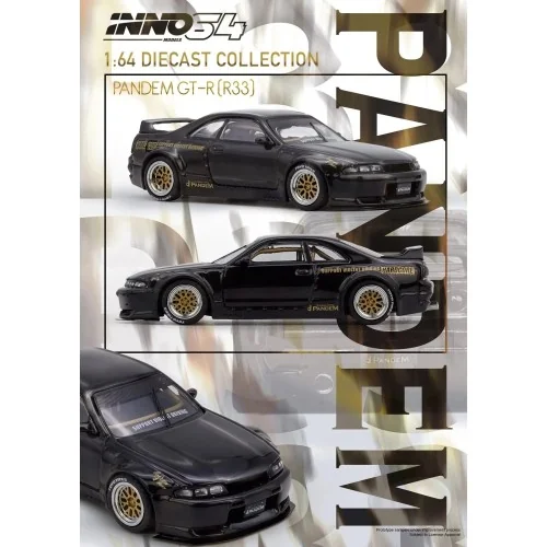 1/64 Nissan PANDEM GT-R (BCNR33) Black IN64-R33P-BLA INNO MODELS