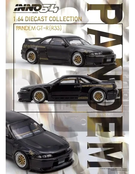 1/64 Nissan PANDEM GT-R (BCNR33) Black IN64-R33P-BLA INNO MODELS