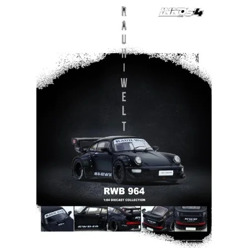 1/64 Porsche 964 RWB nero opaco IN64-RWB964-BM INNO MODELS