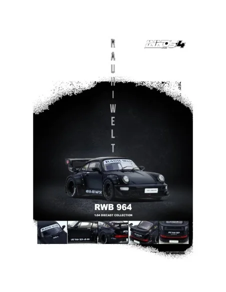 1/64 Porsche 964 RWB nero opaco IN64-RWB964-BM INNO MODELS
