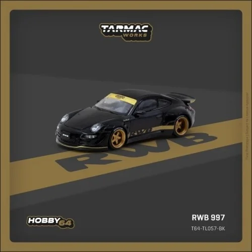 1/64 Porsche 911 RWB 997 nero T64-TL057-BK TARMAC WORKS