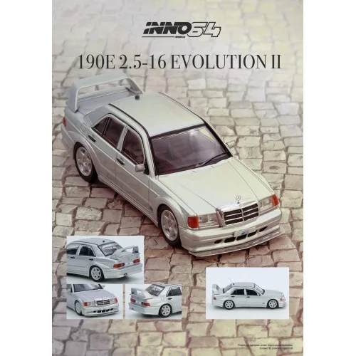 1/64 MERCEDES BENZ 190E Silver N64-190E-SIL INNO MODELS