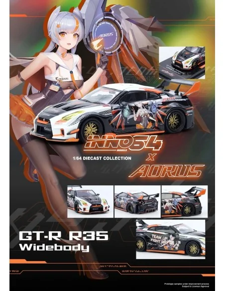 1/64 NISSAN GT-R R35 Widebody Aorus IN64-R35LB-AORUS INNO MODELS
