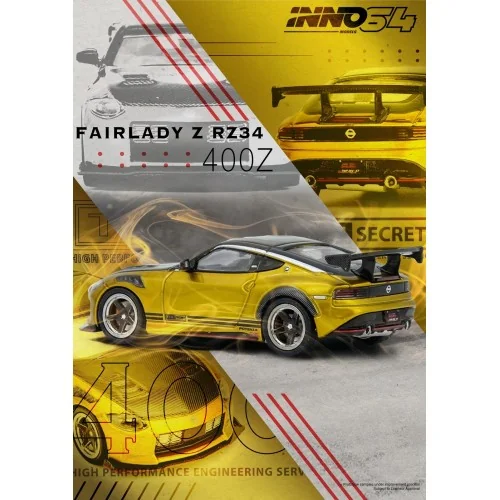 1/64 Nissan Fairlady Z (RZ34) TOP SECRET Gold IN64-400ZTS-GOLD INNO MODELS