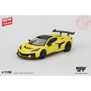 1/64 CHEVROLET CORVETTE C8 ZR1 ACCELERATE YELLOW 2025 MGT01158-L MINI GT