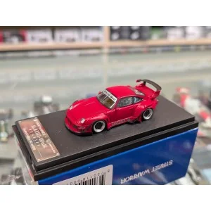 1/64 Porsche rwb 993 con spoiler basso rosso STW197 STREET WARRIOR