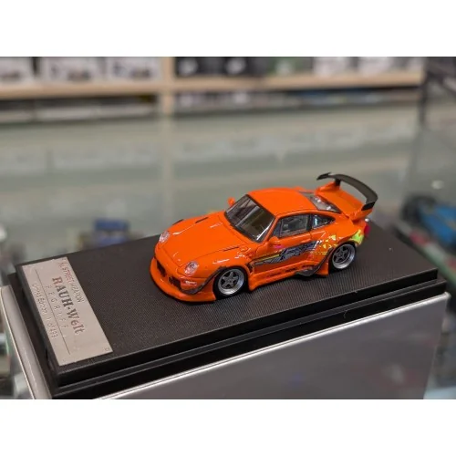 1/64 Porsche rwb 993 spoiler basso arancio STW214 STREET WARRIOR