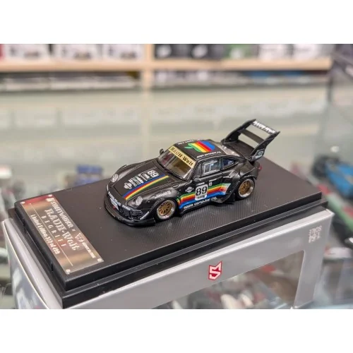 1/64 Porsche rwb 993 Apple spoiler alto nero STW241 STREET WARRIOR