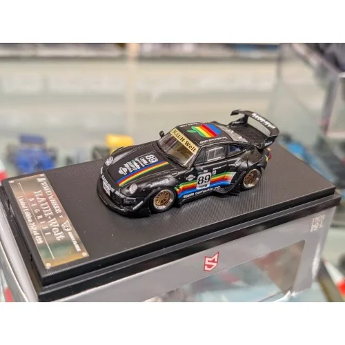 1/64 Porsche rwb 993 Apple spoiler basso nero STW240 STREET WARRIOR
