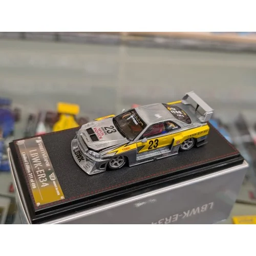 1/64 Nissan ER34 zamac silver/yellow STW213 STREET WARRIOR