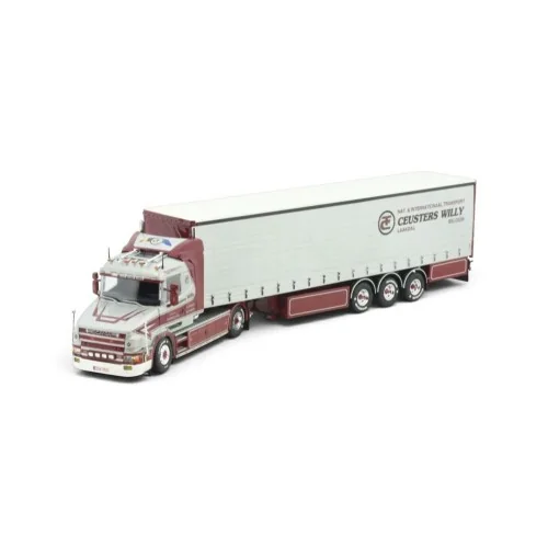 Scania torpedo 4 serie con semirimorchio 3 assi centinato Willy Ceusters TEKNO 88105 TEKNO